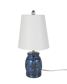 18" BIT15 Blue Ceramic Accent Lamp