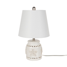 18" BIT15 White Ceramic Accent Lamp