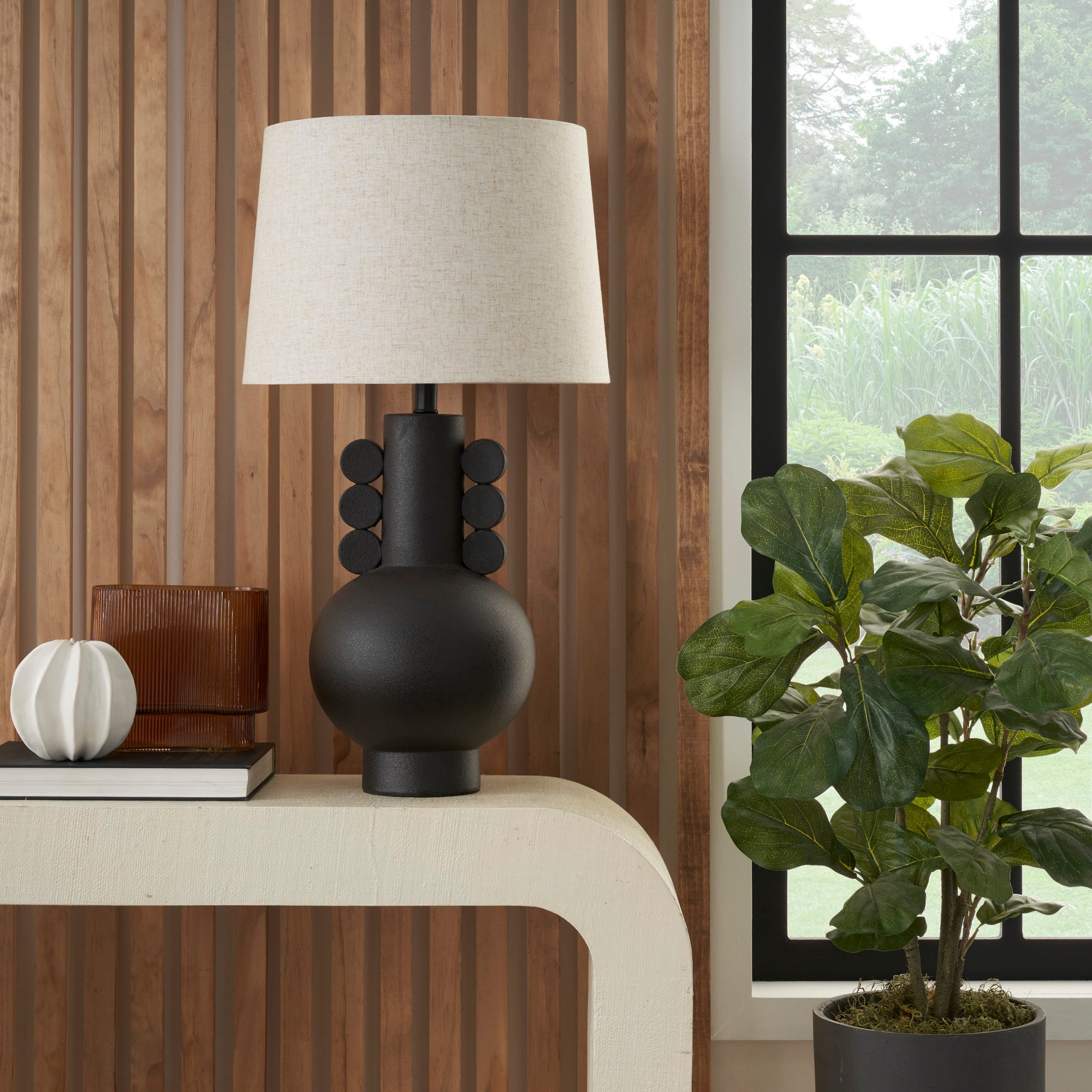 Black ceramic lamp base discount