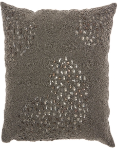 COUTURE LUSTER E5500 PEWTER 20" x 20" THROW PILLOW