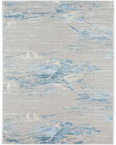 Calvin Klein Enchanting ECH01 Grey/Sky Rug, 2'3" x 7'3"