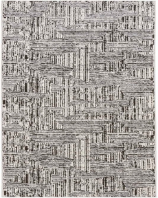 Ck024 Irradiant IRR01 Cream Black 2'3" x 7'6" Rug