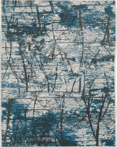 Calvin Klein CK972 Grey/Blue Rug, 2'2" x 7'6"