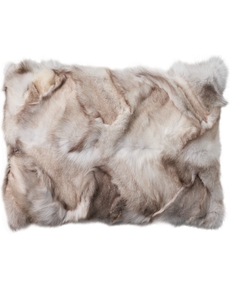 Couture Fur F7105 Silver 12" x 21" Throw Pillow