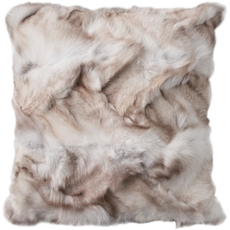 Couture Fur F7105 Silver 18" x 18" Throw Pillow