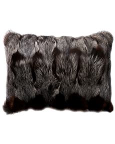 Couture Fur F7108 Dark Grey 12" x 21" Throw Pillow
