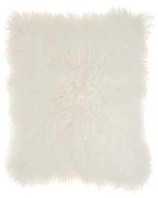 COUTURE FUR PR101 WHITE 20" X 20" THROW PILLOW