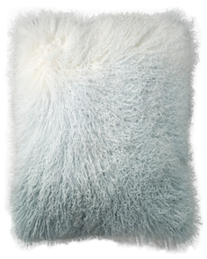 Couture Fur PR140 Celadon White 20" x 20" Throw Pillow