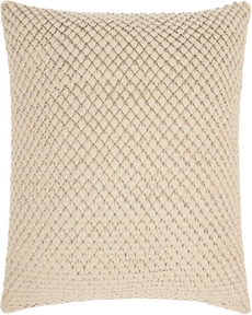 COUTURE NAT HIDE PD280 WHITE 20" x 20" THROW PILLOW