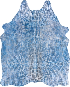 COUTURE RUG BR700 BLUE/SILVER 5' x 7' THROW RUG