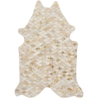 COUTURE RUG S0012 WHITE/GOLD 60" x 84" THROW RUG