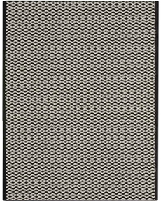 Courtyard COU01 Black White 2' x 6' Area Rug