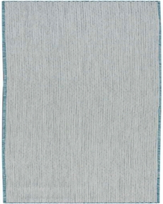 Courtyard COU01 Ivory/Aqua 2'2" x 8' Area Rug