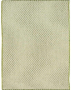 Courtyard COU01 Ivory/Green 2'2" x 10' Area Rug