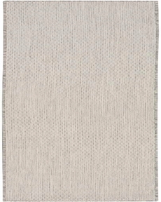 Courtyard COU01 Ivory Silver 2'2" x 16' Area Rug