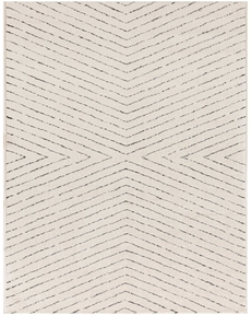 Cozy Modern CMD01 Ivory Black 2'2" x 10' Area Rug