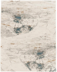 Desire DSR04 Ivory Grey Blue 2'3" x 7'6" Area Rug