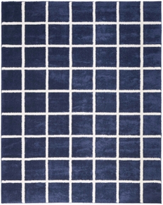 West End Ave WTE01 Navy Ivory Area Rug