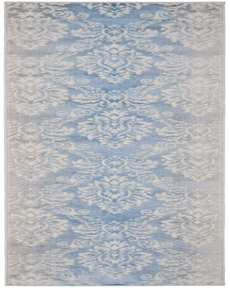 Elation ETN03 Ivory/Blue Rug, 2'3" x 7'6"