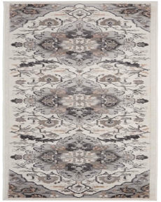 Elation ETN09 Ivory Grey 2' x 6' Area Rug