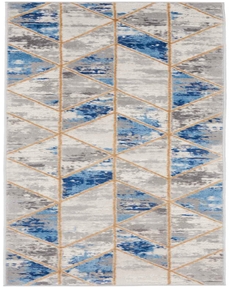 Elation ETN12 Grey/Multicolor Rug, 2'3" x 7'6"