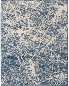 Exhale EXL02 Navy Ivory 2'2" x 7'6" Area Rug