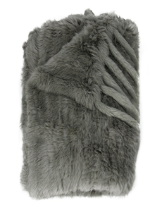 Couture Fur F7111 Silver Grey 50" x 70" Throw