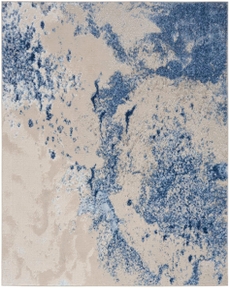 Fascination FAS01 Blue Beige Area Rug