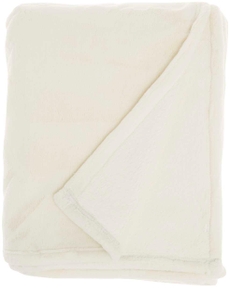 FAUX FUR AP102 IVORY 50" x 70" THROW BLANKET
