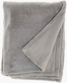 FAUX FUR AP102 LT GREY 50" x 70" THROW BLANKET