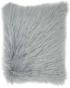 FAUX FUR BJ101 LIGHT GREY 20" x 20" THROW PILLOW