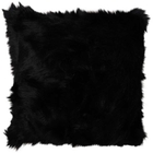 FUR FL101 BLACK 22" x 22" THROW PILLOW