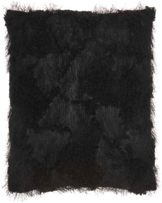 FAUX FUR L0296 BLACK 18" x 18" THROW PILLOW