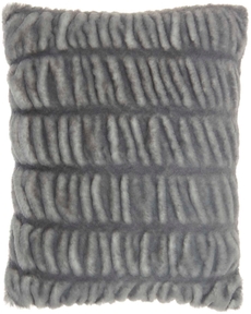 FAUX FUR SN101 CHARCOAL 20" x 20" THROW PILLOW