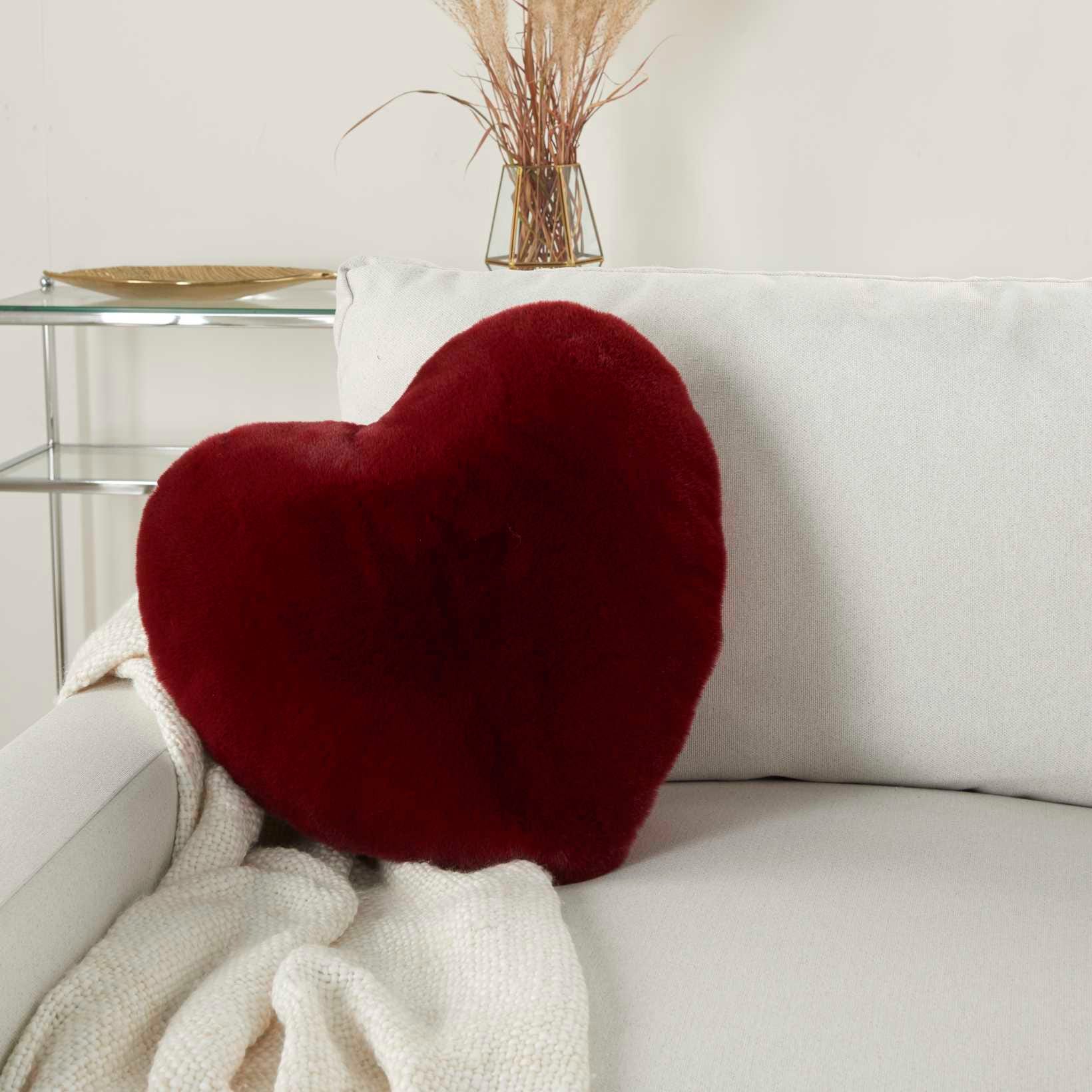 heart shaped throw pillow