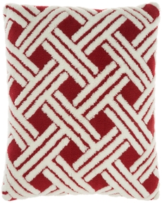 FAUX FUR TL901 RED 20" X 20" THROW PILLOW