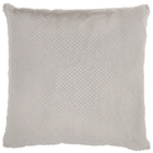 FUR VV021 LT GREY 22" x 22" THROW PILLOW