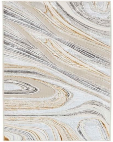 Glitz GLZ21 Grey Gold 2'3" x 7'6" Area Rug