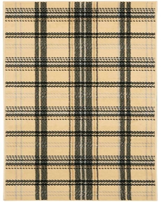 Grafix GRF03 Cream/Black Rug, 2'3" x 7'6"