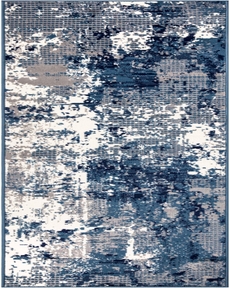 Grafix GRF38 Navy Blue 2'3" x 10' Area Rug