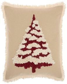 HOLIDAY PILLOWS CR742 RED 18" x 18" THROW PILLOW