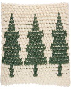 HOME FOR THE HOLIDAY DC569 GREEN IVORY 12" x 24" THROW PILLOW