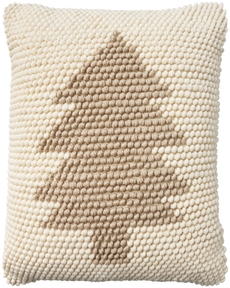 Holiday Pillows DC569 Ivory Beige 20" x 20" Throw Pillow