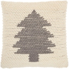 Holiday Pillows DC569 Ivory Grey 20" x 20" Throw Pillow