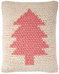 Holiday Pillows DC569 Ivory Pink 20" x 20" Throw Pillow