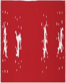 HOME FOR THE HOLIDAY L7039 RED 14" x 72" TABLE RUNNER