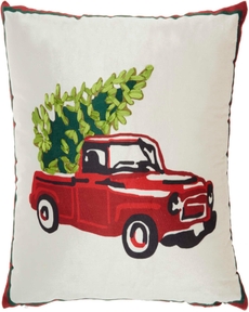 HOME FOR THE HOLIDAY L8526 MULTICOLOR 18" x 18" THROW PILLOW