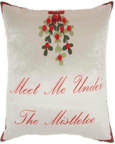 HOME FOR THE HOLIDAY L8529 MULTICOLOR 18" x 18" THROW PILLOW