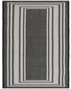 Horizon Indoor/Outdoor HOZ03 Black 2'2" x 8' Area Rug
