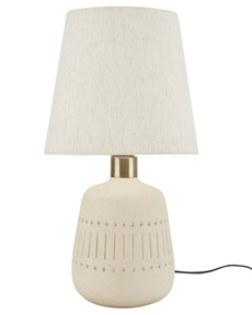 16" IET01 Cream Ceramic Accent Lamp